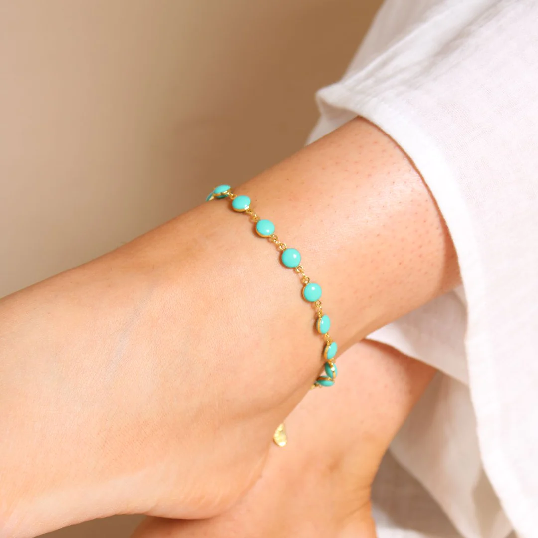 Turquoise anklet on sale