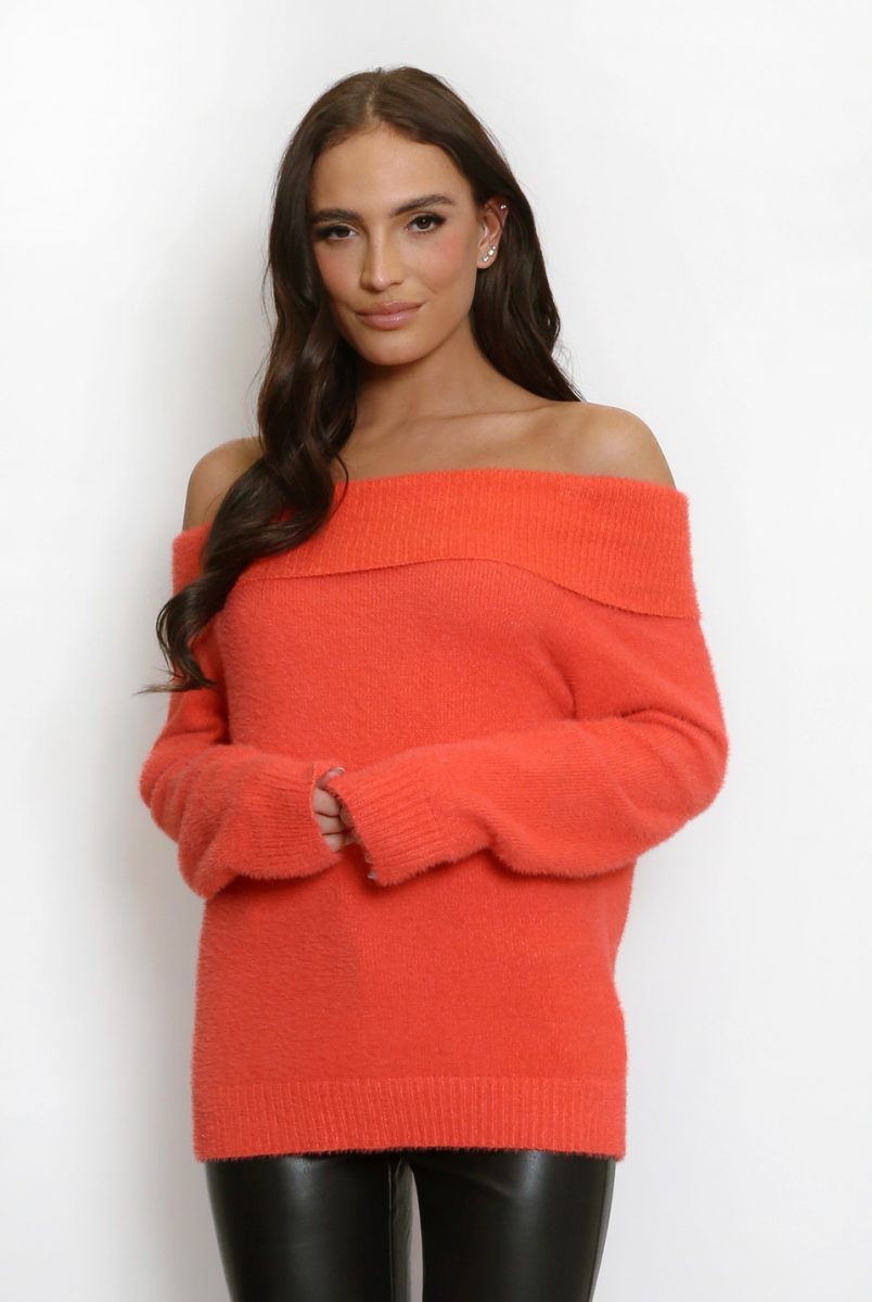 Bardot fluffy jumper Clearance